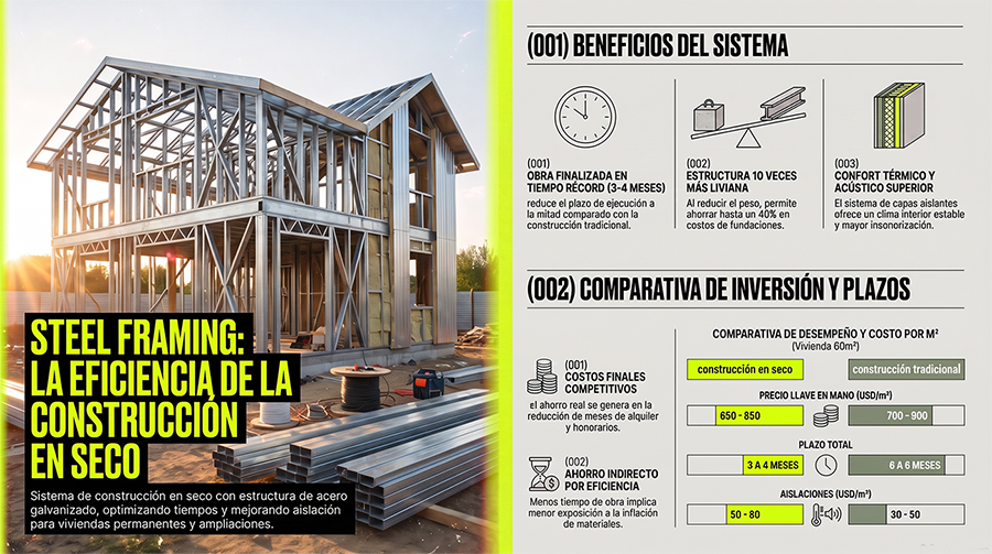 construcción en seco y cuáles son sus beneficios principales